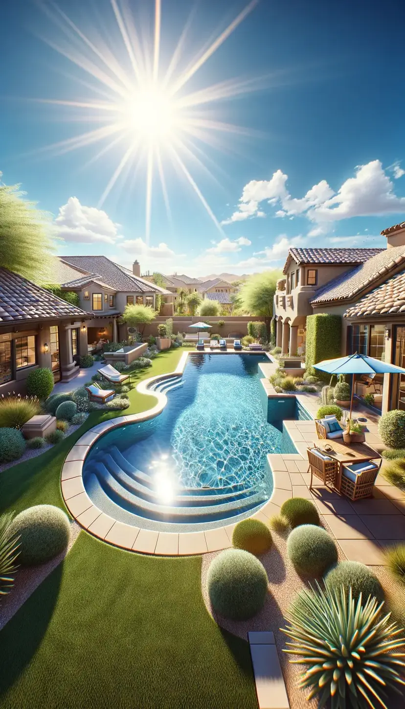 Pool cleaner vacuuming pool